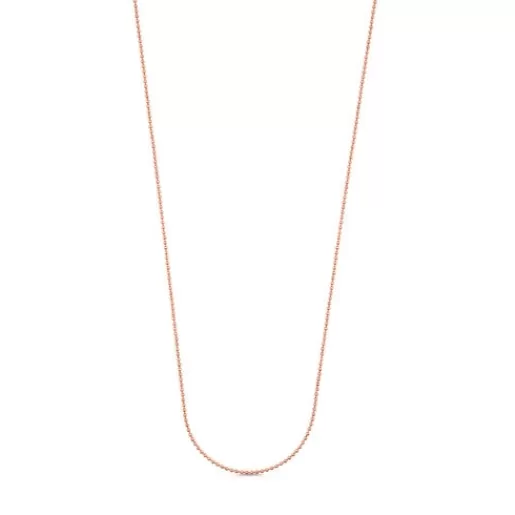 TOUS Łańcuszek Chain z różowego srebra Vermeil 65 cm Clearance