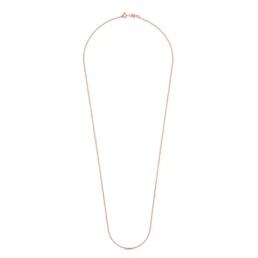 TOUS Łańcuszek Chain z różowego srebra Vermeil 65 cm Clearance