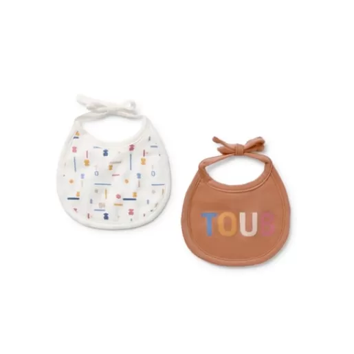 TOUS Baby bib set in Geome beige Cheap