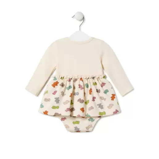 TOUS Baby girl's body with skirt in Grey ecru New