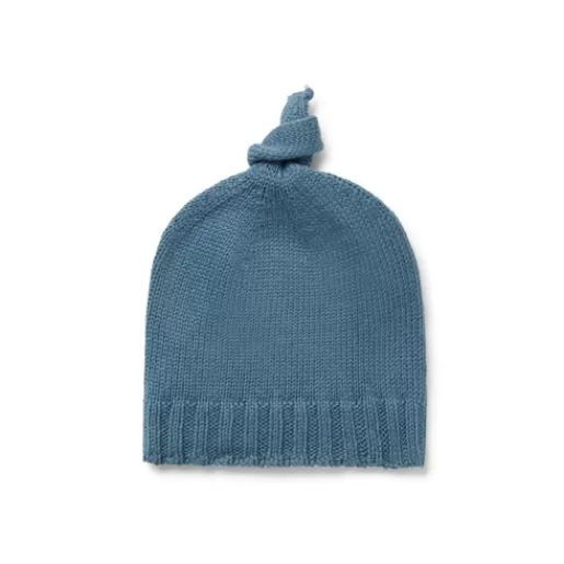 TOUS Baby hat with knot in Tricot blue Outlet