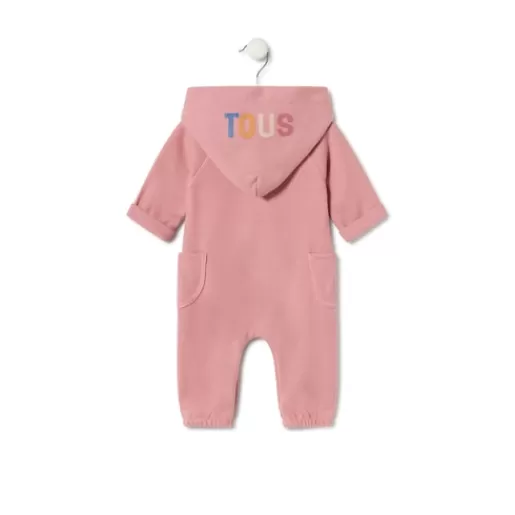 TOUS Baby jumpsuit with hood in Icon pink Cheap