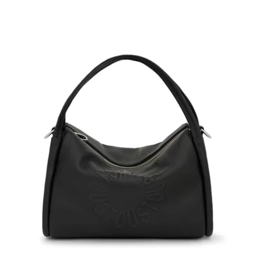 TOUS Black leather Miranda City bag Czerń Flash Sale