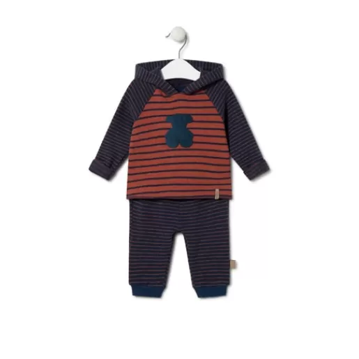 TOUS Boys striped outfit in Blue navy blue Online