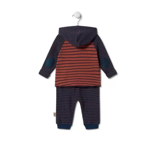 TOUS Boys striped outfit in Blue navy blue Online