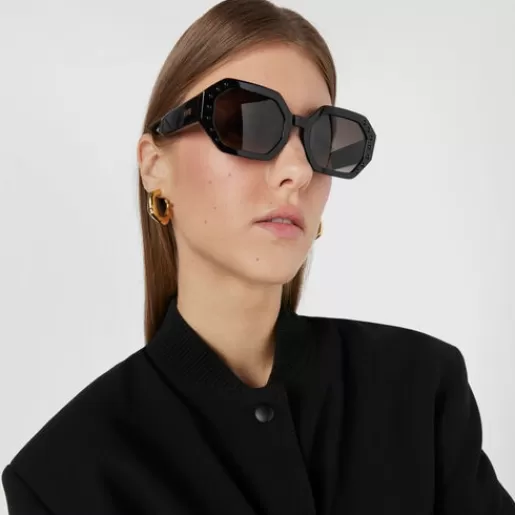 TOUS Czarne okulary przeciwsłoneczne Geometric Fashion