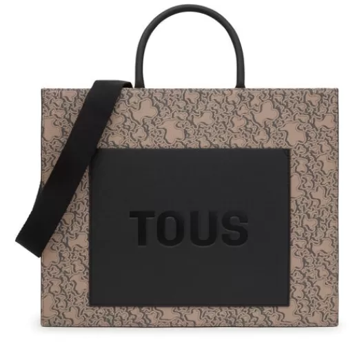 TOUS Duża torba na zakupy Amaya Kaos Mini Evolution New w kolorze taupe Brąz Flash Sale