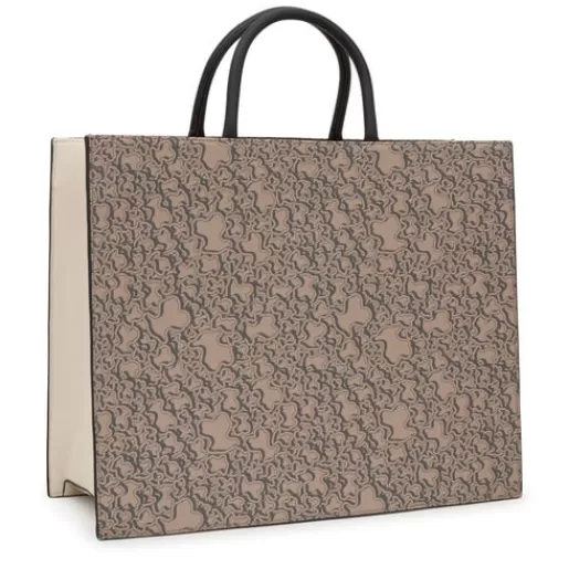 TOUS Duża torba na zakupy Amaya Kaos Mini Evolution New w kolorze taupe Brąz Flash Sale