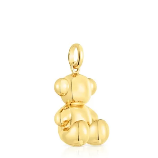 TOUS Duży wisiorek Bold Bear ze srebra vermeil, z motywem misia Discount