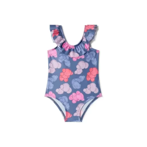 TOUS Girls one-piece swimsuit in Aqua navy blue Clearance