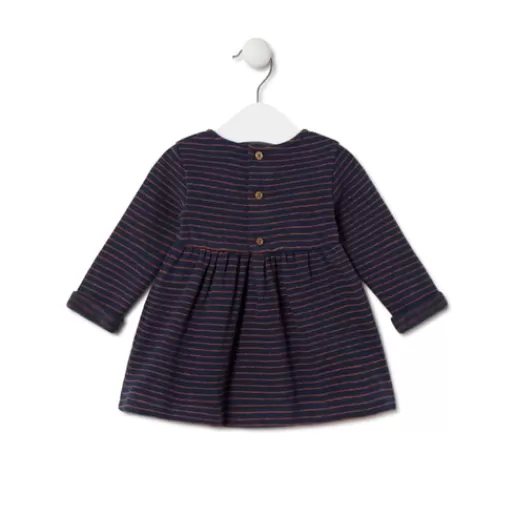 TOUS Girls striped dress in Blue navy blue Clearance