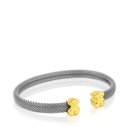 TOUS Gold and Steel Sweet Dolls Bracelet Flash Sale