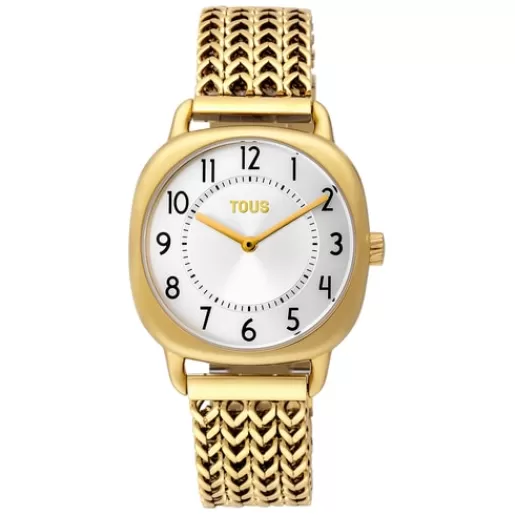 TOUS Gold-colored IP Steel Osier 1920 Watch Flash Sale