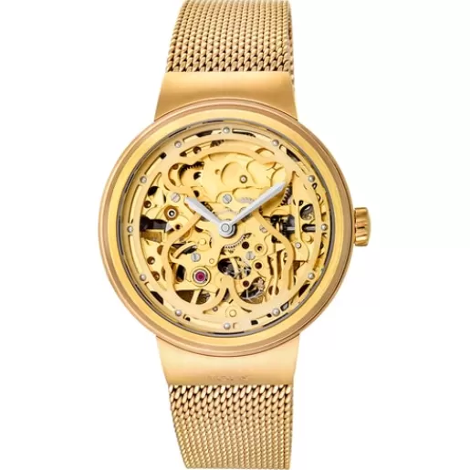 TOUS Gold-colored IP steel Rond automatic Watch Stal Flash Sale
