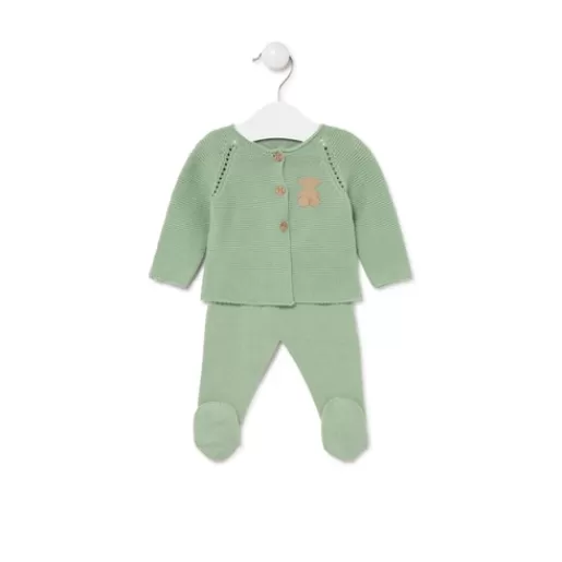 TOUS Knitted baby outfit in Tricot mist Shop