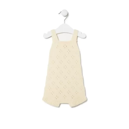 TOUS Knitted baby romper in Tricot ecru Store