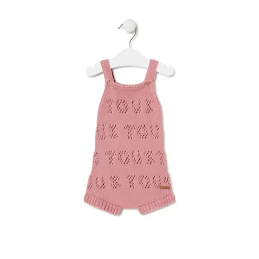 TOUS Knitted baby romper in Tricot logo pink Online