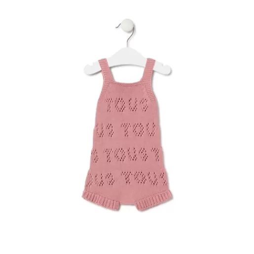 TOUS Knitted baby romper in Tricot logo pink Online