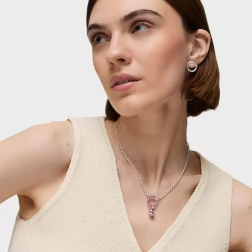 TOUS Mały wisiorek z jasnoróżowej stali, z misiem Bold Bear Stal/Srebro Fashion