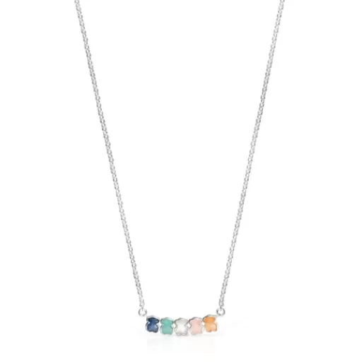 TOUS Mini Color - Naszyjnik ze srebra z kamieniami Outlet