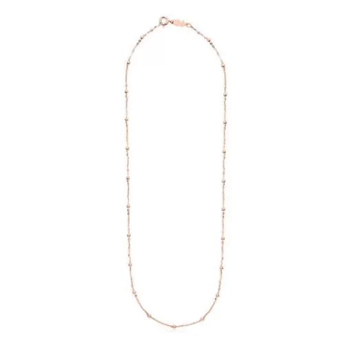 TOUS Naszyjnik choker ze srebra pokrytego 18-karatowym złotem, z kulkami Chain RóżowesrebroVermeil Clearance
