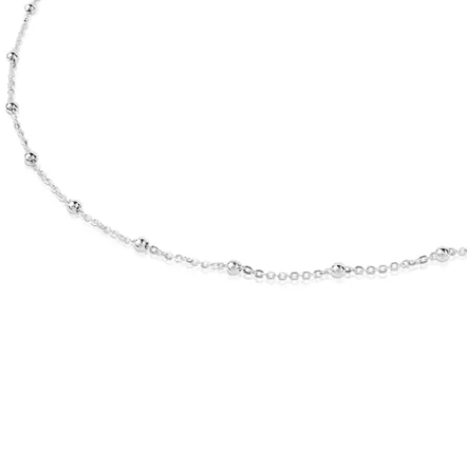 TOUS Naszyjnik choker ze srebra, z małą kulką, o długości 44 cm Chain Clearance