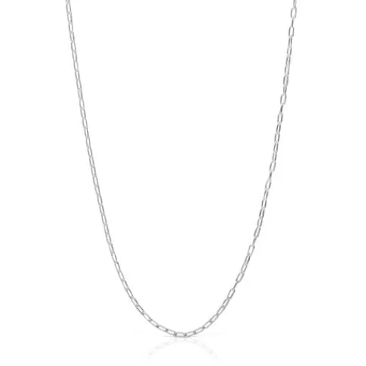 TOUS Naszyjnik choker ze srebra, z owalnymi pierścieniami, o długości 50 cm Basics Clearance