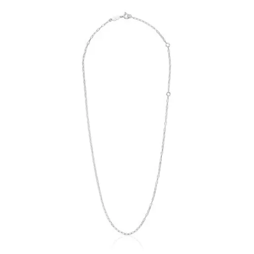TOUS Naszyjnik choker ze srebra, z owalnymi pierścieniami, o długości 50 cm Basics Clearance