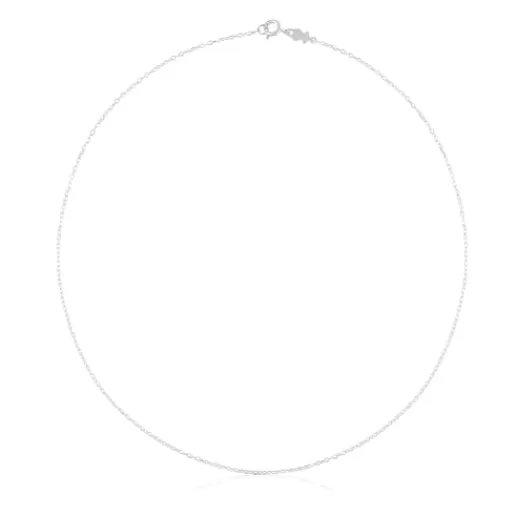TOUS Naszyjnik choker ze srebra, z owalnymi pierścieniami, o długości 45 cm Chain Outlet