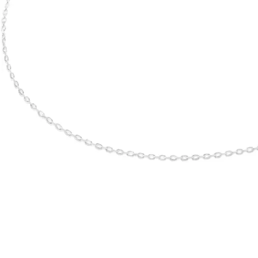 TOUS Naszyjnik choker ze srebra, z owalnymi pierścieniami, o długości 45 cm Chain Outlet