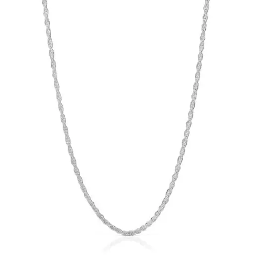TOUS Naszyjnik choker ze srebra, ze sznurkiem, o długości 50 cm Basics Cheap