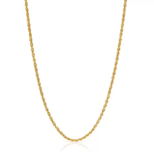 TOUS Naszyjnik choker ze sznurkiem, ze srebra pokrytego 18-karatowym złotem, o długości 50 cm Basics Store