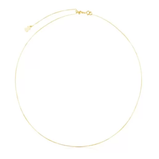 TOUS Naszyjnik choker ze złota, z cienkim sznurkiem, o długości 45 mm Chain Złoto Outlet