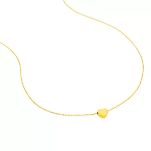 TOUS Naszyjnik XXS Sweet Dolls z żółtego złota z motywem serca Discount