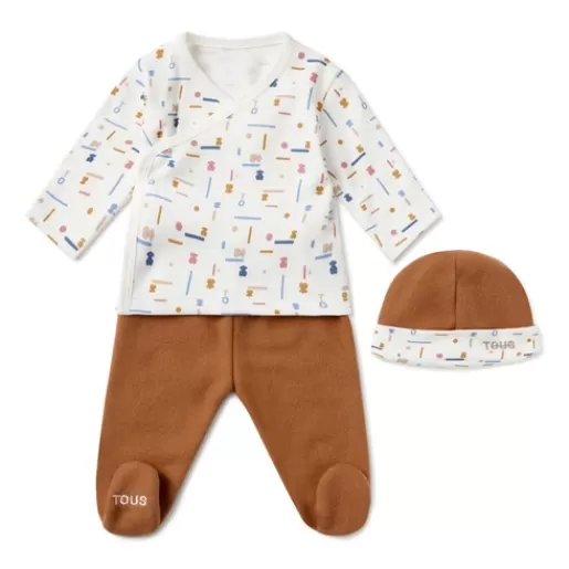 TOUS Newborn baby set in Geome beige Flash Sale