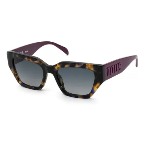 TOUS Okulary przeciwsłoneczne w kolorze havana i fioletowym Mama Flash Sale