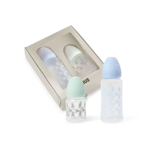 TOUS Pack of 2 baby bottles in Square sky blue Outlet