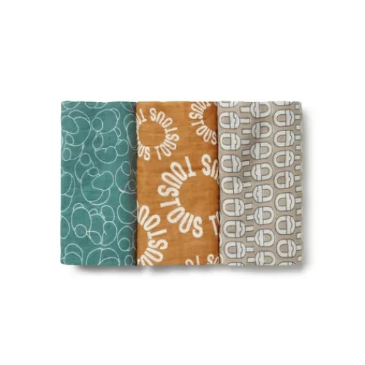 TOUS Pack of 3 muslins in MMuse multicolour Hot