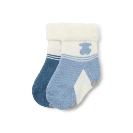 TOUS Pack of 2 pairs of baby socks in SSocks blue Outlet