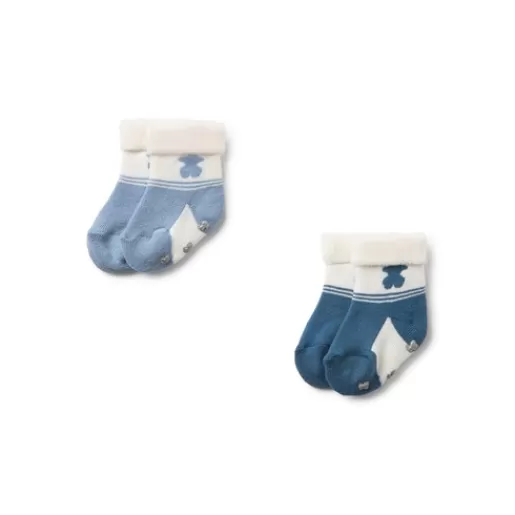 TOUS Pack of 2 pairs of baby socks in SSocks blue Outlet