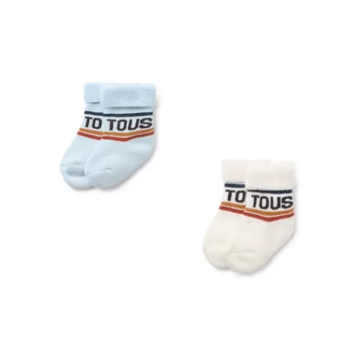 TOUS Pack of 2 pairs of baby socks in SSocks blue Cheap