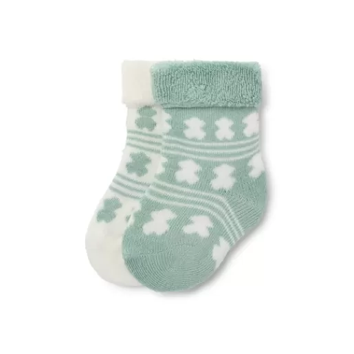 TOUS Pack of 2 pairs of baby socks in SSocks green Best Sale