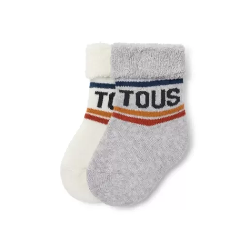 TOUS Pack of 2 pairs of baby socks in SSocks grey Sale