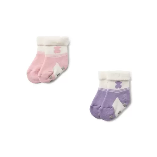 TOUS Pack of 2 pairs of baby socks in SSocks pink Outlet