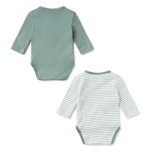 TOUS Pack of wrap-over bodysuits in Classic green Outlet