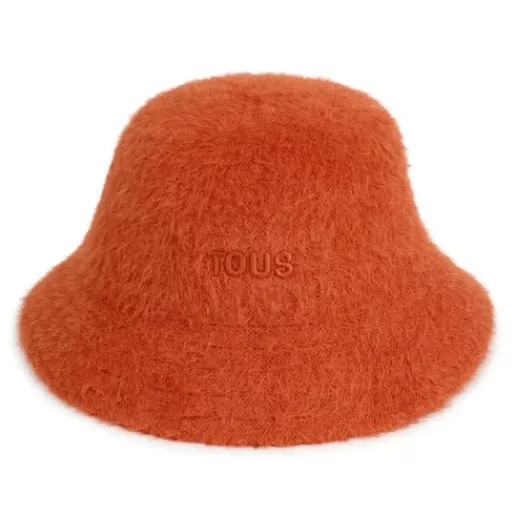 TOUS owy beret Fluffy Pomarańcz Clearance