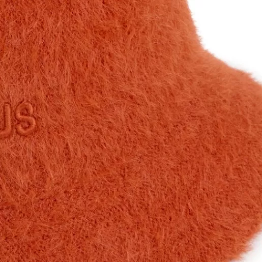 TOUS owy beret Fluffy Pomarańcz Clearance