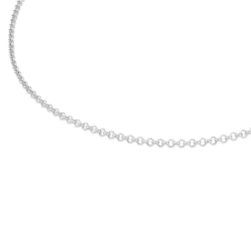 TOUS Średni łańcuszek ze srebra z kulkami, o długości 50 cm Chain Srebro Sale