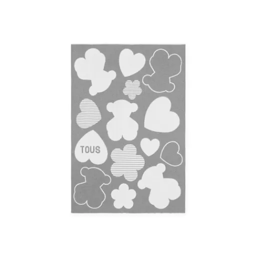 TOUS Reversible baby blanket in Nilo multi-motifs grey Fashion