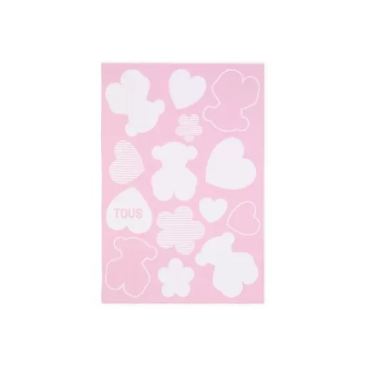 TOUS Reversible baby blanket in Nilo multi-motifs pink Discount